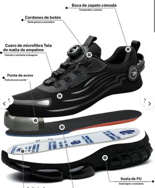 Zapatos de trabajo hombre negros NUEVO