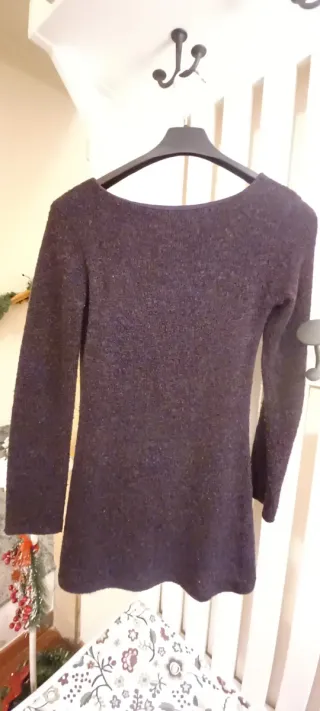 Maglia lunga o mini abito viola