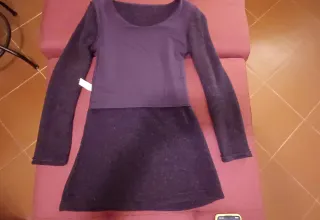Maglia lunga o mini abito viola