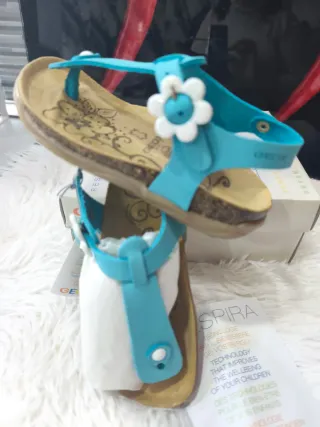Sandali Geox Bambina Azzurri turchese