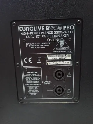 Altavoces Behringer B2520 Pro 2200w