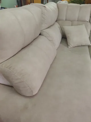 Sofá chaise longue beige 3,4m