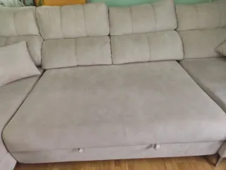 Sofá chaise longue beige 3,4m