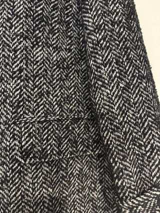 Abrigo mezcla lana espiga gris T-M Tintoretto