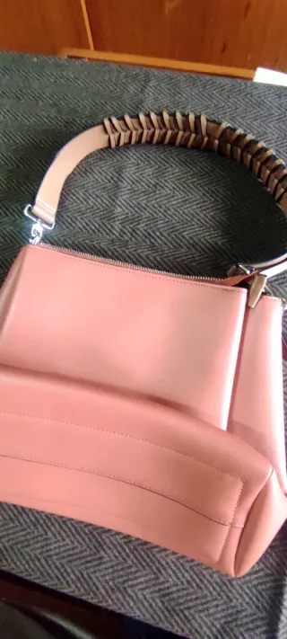 Bolso Parfois Piel Beige y Rosa