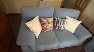 Sofás de tela azules