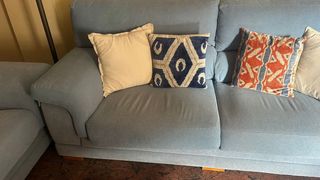 Sofás de tela azules