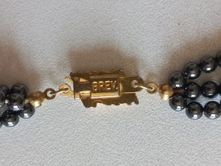 Collana Brev Vintage pietre dure grigie e rosa