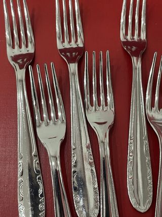 Posate in acciaio inox - Set 12 forchette dessert