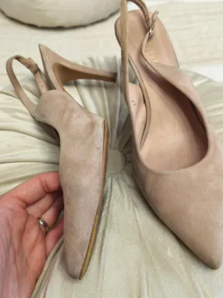 Zapato destalonado rosa claro