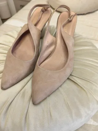 Zapato destalonado rosa claro