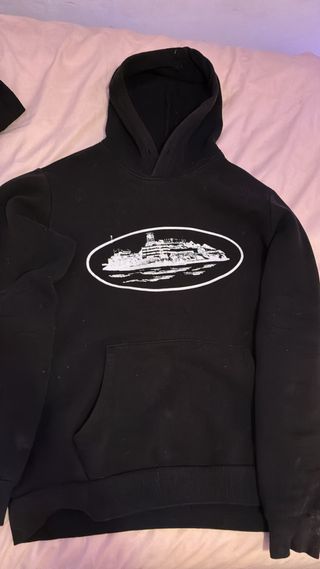 Sudadera Corteiz Negra con Capucha Talla L