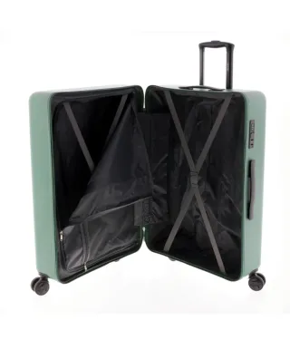 Maleta mediana rígida verde