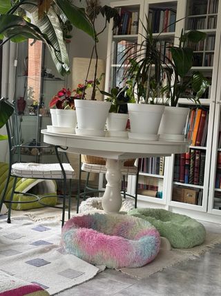 Mesa de comedor extensible de madera