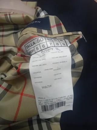 Americana Burberry Talla 50