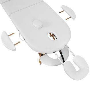 Camilla para masajes de 3 zonas, blanco