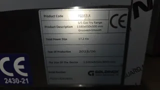 Plancha industrial de gas Nitto