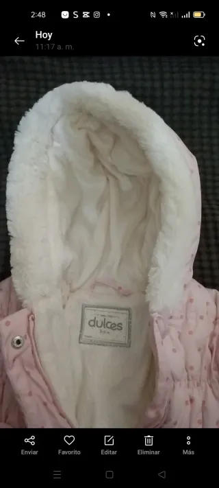 Mono invierno niña 3-6 meses