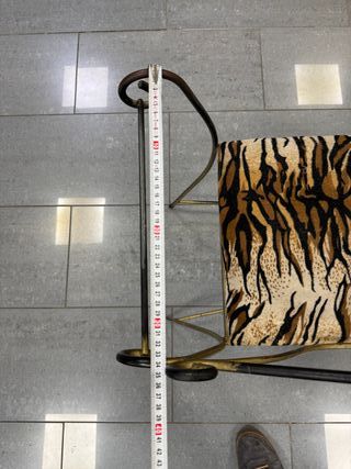 SILLON DE FORJA CON ESTAMPADO DE LEOPARDO
