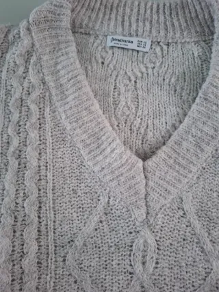 Jersey Stradivarius beige talla única