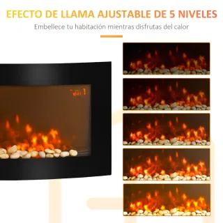 Chimenea Eléctrica Pared 1000W/2000W