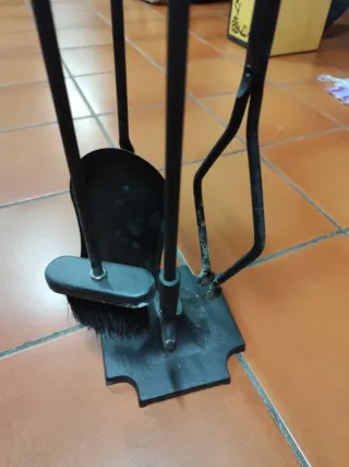 Set Utensilios Chimenea Negro