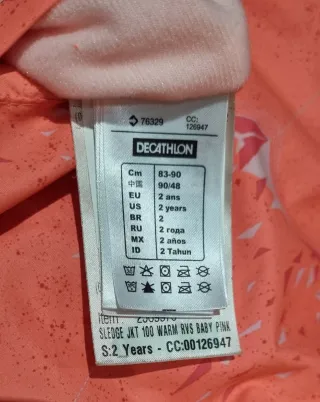 Completo neve Wed'ze 8848 taglia 2 anni