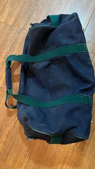 Auténtica bolsa de deporte Lacoste de tenis anos90