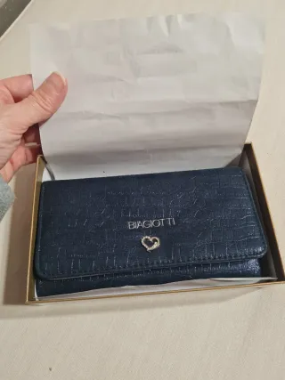 Portafoglio Biagotti donna blu con cuore