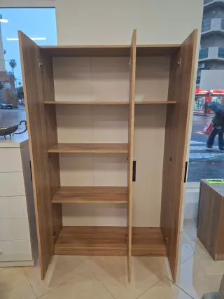 Armario 3 puertas madera outlet