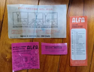 Máquina de coser Alfa 482 con maletín