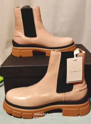 Botines Chelsea Piel Beige Tommy Hilfiger