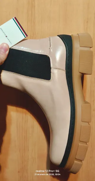 Botines Chelsea Piel Beige Tommy Hilfiger