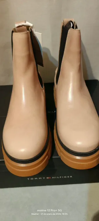 Botines Chelsea Piel Beige Tommy Hilfiger