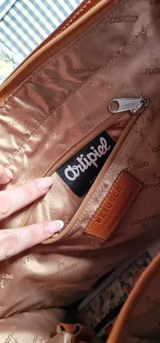 Bolso Artipiel Beige y Marrón Petusco