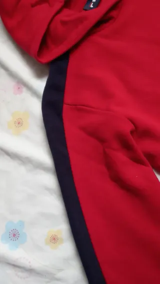 Felpa con cappuccio Fila per bambini rossa