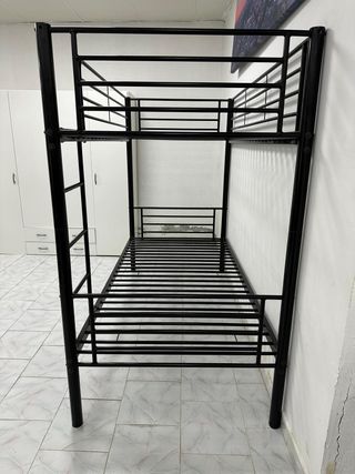 Litera Metálica REFORZADA + Somieres 90x190