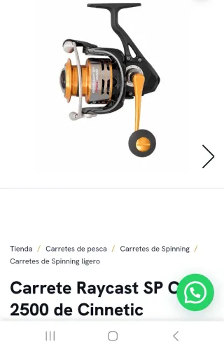 Carrete Cinnetic Raycast CRB4 2500