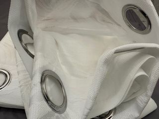 2 Tende Jacquard 135x275 Filtrante Fiori Bianco