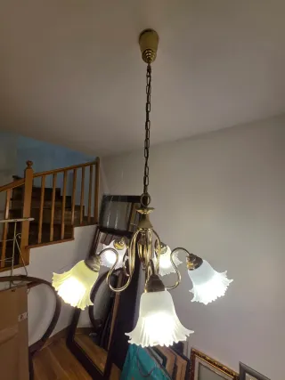 Lámpara de comedor de latón