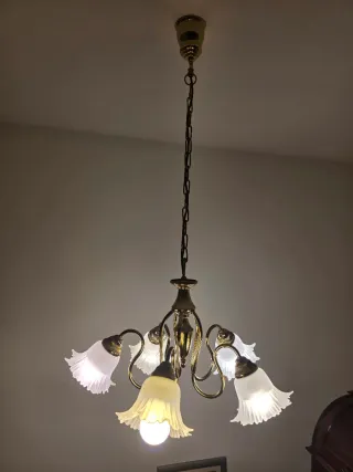 Lámpara de comedor de latón