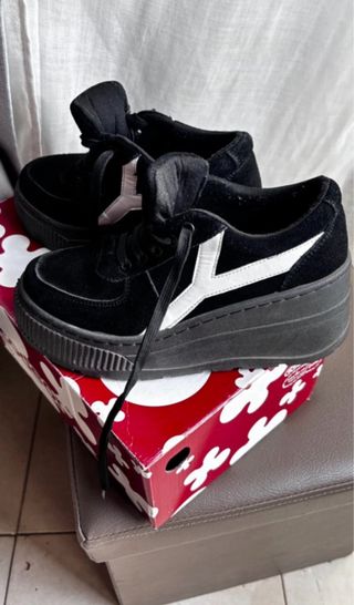 Zapatos plataforma negros talla 37