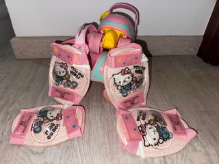 Patines Hello Kitty ajustables + protecciones