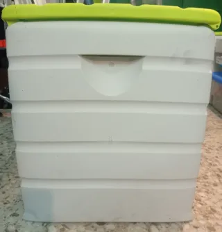 2 Baules de Almacenaje Resina 220L Blanco/Verde