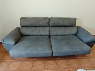 Sofá 3 plazas gris grande