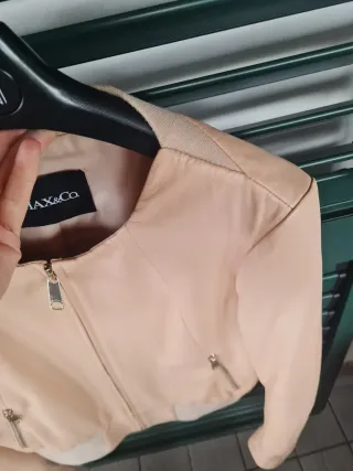 Giacca in Pelle Max&Co. Beige vera pelle