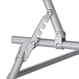 Tumbona de jardín plegable 190 x 68 x 28 cm con bolsillo lateral beige