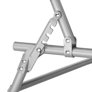 Tumbona de jardín plegable 190 x 68 x 28 cm, con bolsillo lateral gris