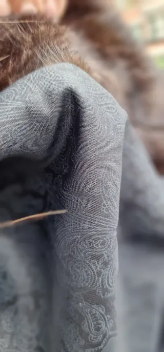 Abrigo largo de piel marron