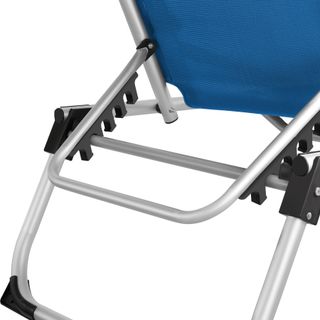 Tumbona plegable con reposacabezas y ajustable en 6 posiciones azul